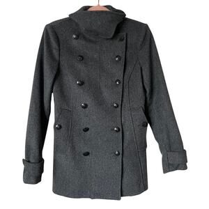 Rag & Bone Coat Womens XS Gray Wool Double Breasted Nautical Jacket Outdoor